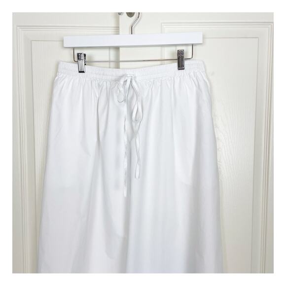 Aexae White Cotton Poplin Utility Maxi Skirt Elastic Waist NWT - Picture 4 of 13